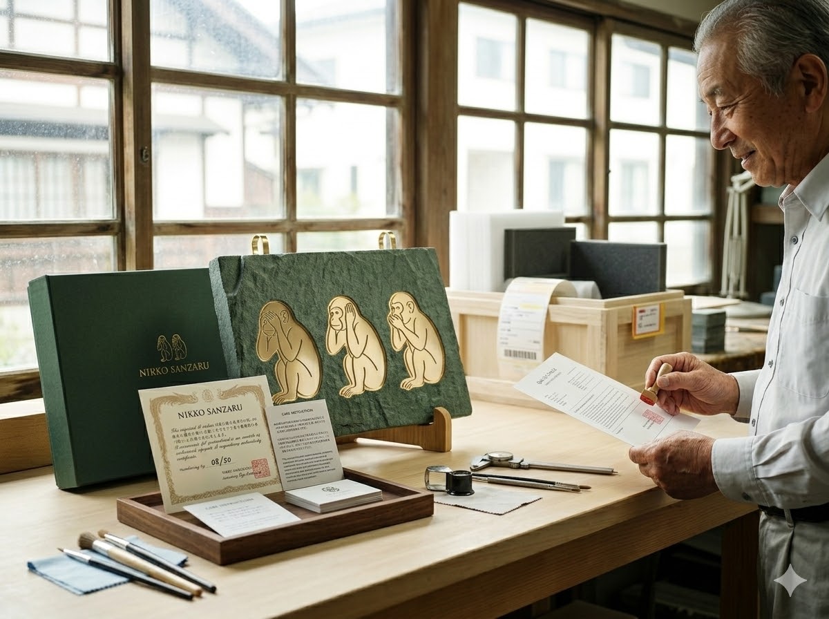 Artisan with Oya stone product